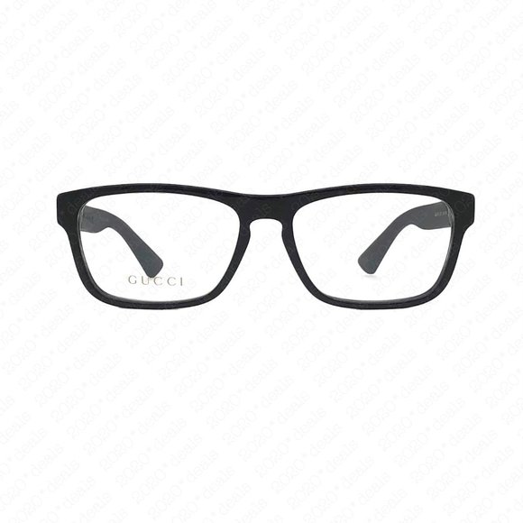 GUCCI Men's GG0174O 005 56mm Black Eyeglasses - Picture 2 of 12